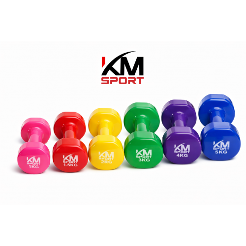 Метална гира с винилово покритие от 1кг до 5кг , KMSPORT